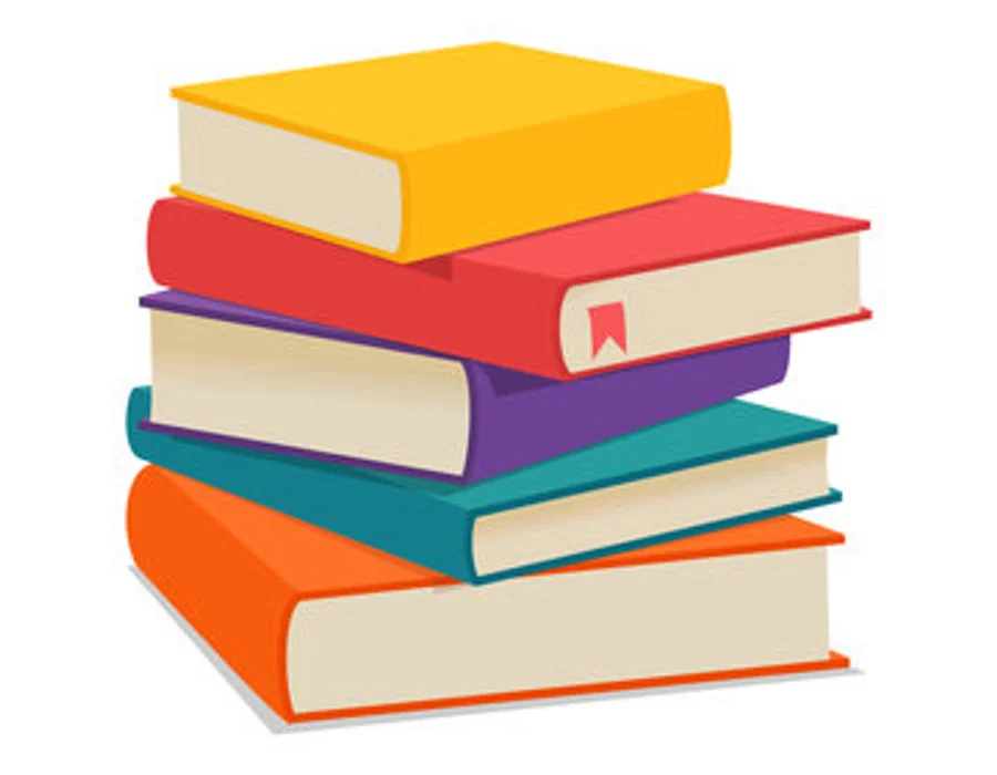A stack of colourful booklets